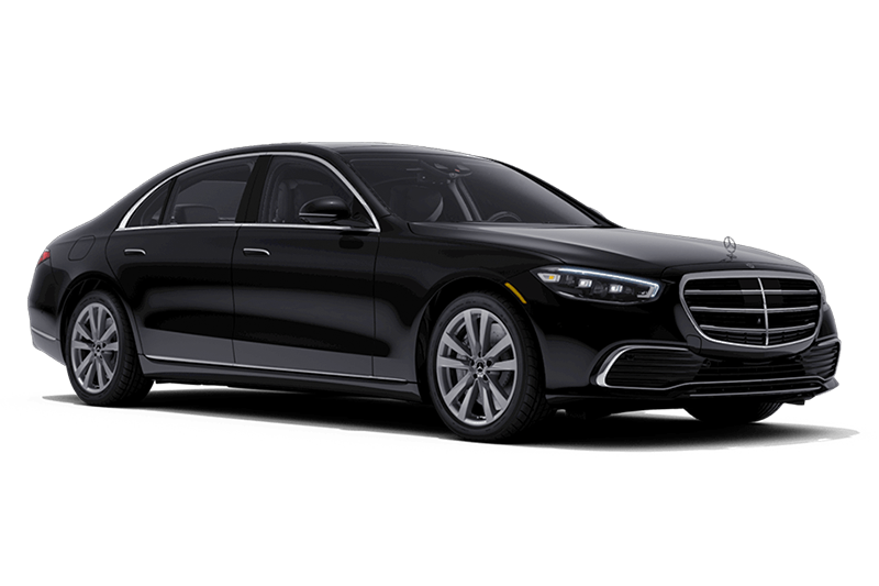 Black first class executive sedan shown as a representative fleet class.
